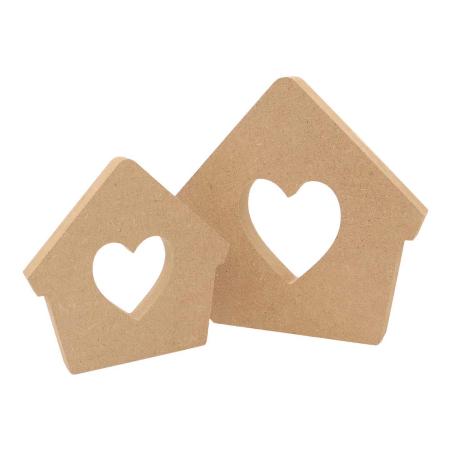 MDF Freestanding Bird House with Heart Cut out Shape